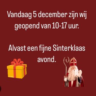 sinterklaas sluiting